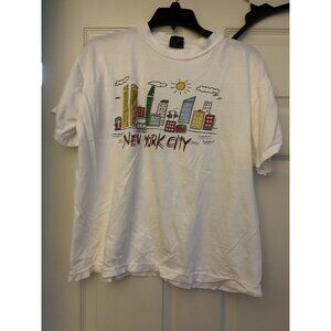VTG New York City Skyline Twin Towers World Trade size medium